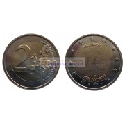 Люксембург 2 евро 2009 год 10 лет Экономическому и валютному союзу, биметалл АЦ из ролла