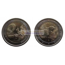 Италия 2 евро 2011 год. 150-летие объединения Италии. АЦ из ролла