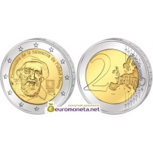 Франция 2 евро 2012 год 100 лет со дня рождения аббата Пьера, биметалл АЦ из банковского ролла