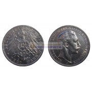Германская империя Пруссия 3 марки 1909 год A Вильгельм II серебро