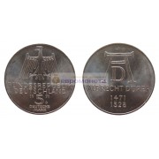 ФРГ 5 марок 1971 год D серебро 500 лет со дня рождения Альбрехта Дюрера
