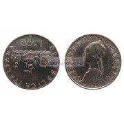 Италия 500 лир 1964 год R серебро корабли Колумба