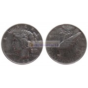 США 1 доллар 1923 год. "D" - Денвер. Мирный доллар (Peace Dollar). Серебро.