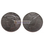 США 1 доллар 1927 год. Мирный доллар (Peace Dollar). Серебро.