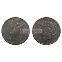 США 1 доллар 1926 год. "S" - Сан-Франциско. Мирный доллар (Peace Dollar). Серебро.