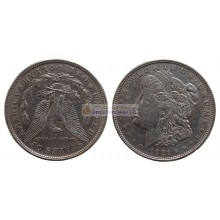 США 1 доллар 1921 год "D" - Денвер. Доллар Моргана. Серебро. США 1 доллар 1921 год "D" - Денвер. Доллар Моргана. Серебро.