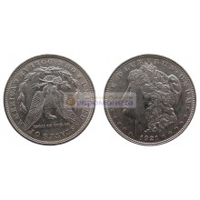 США 1 доллар 1921 год "D" - Денвер. Доллар Моргана. Серебро. США 1 доллар 1921 год "D" - Денвер. Доллар Моргана. Серебро.