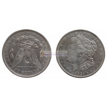 США 1 доллар 1921 год "D" - Денвер. Доллар Моргана. Серебро. США 1 доллар 1921 год "D" - Денвер. Доллар Моргана. Серебро.
