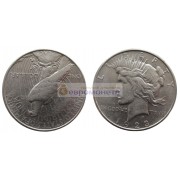 США 1 доллар 1923 год. "D" - Денвер. Мирный доллар (Peace Dollar). Серебро.