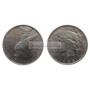 США 1 доллар 1923 год. "D" - Денвер. Мирный доллар (Peace Dollar). Серебро.