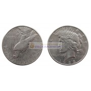 США 1 доллар 1923 год. "S" - Сан-Франциско. Мирный доллар (Peace Dollar). Серебро.