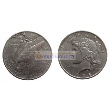 США 1 доллар 1925 год. Филадельфия. Мирный доллар (Peace Dollar). Серебро.