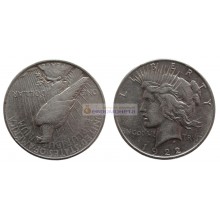 США 1 доллар 1922 год. Филадельфия. Мирный доллар (Peace Dollar). Серебро. США 1 доллар 1922 год. Филадельфия. Мирный доллар (Peace Dollar). Серебро.