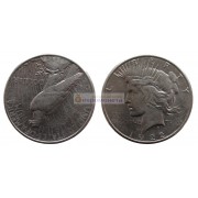 США 1 доллар 1922 год. "S" - Сан-Франциско. Мирный доллар (Peace Dollar). Серебро.