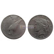 США 1 доллар 1922 год. "S" - Сан-Франциско. Мирный доллар (Peace Dollar). Серебро.