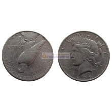 США 1 доллар 1922 год. "S" - Сан-Франциско. Мирный доллар (Peace Dollar). Серебро.