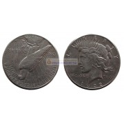 США 1 доллар 1922 год. "S" - Сан-Франциско. Мирный доллар (Peace Dollar). Серебро.