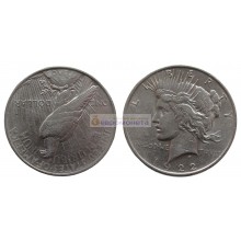 США 1 доллар 1922 год. Филадельфия. Мирный доллар (Peace Dollar). Серебро.