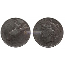 США 1 доллар 1922 год. Филадельфия. Мирный доллар (Peace Dollar). Серебро.