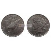 США 1 доллар 1922 год. Филадельфия. Мирный доллар (Peace Dollar). Серебро.