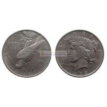 США 1 доллар 1922 год. Филадельфия. Мирный доллар (Peace Dollar). Серебро. США 1 доллар 1922 год. Филадельфия. Мирный доллар (Peace Dollar). Серебро.