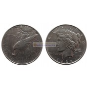 США 1 доллар 1922 год. Филадельфия. Мирный доллар (Peace Dollar). Серебро.