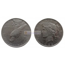 США 1 доллар 1922 год. Филадельфия. Мирный доллар (Peace Dollar). Серебро.