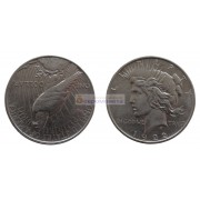 США 1 доллар 1922 год. "D" - Денвер. Мирный доллар (Peace Dollar). Серебро.