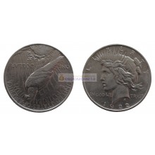 США 1 доллар 1922 год. "D" - Денвер. Мирный доллар (Peace Dollar). Серебро.