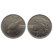 США 1 доллар 1922 год. Филадельфия. Мирный доллар (Peace Dollar). Серебро. США 1 доллар 1922 год. Филадельфия. Мирный доллар (Peace Dollar). Серебро.