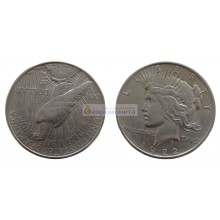 США 1 доллар 1922 год. Филадельфия. Мирный доллар (Peace Dollar). Серебро.