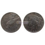 США 1 доллар 1922 год. "S" - Сан-Франциско. Мирный доллар (Peace Dollar). Серебро.