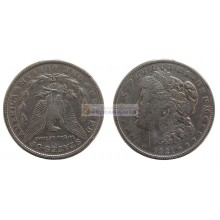 США 1 доллар 1921 год "S" - Сан-Франциско. Доллар Моргана. Серебро. США 1 доллар 1921 год "S" - Сан-Франциско. Доллар Моргана. Серебро.