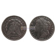 США 1 доллар 1921 год "S" - Сан-Франциско. Доллар Моргана. Серебро.