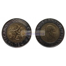 Ватикан 500 лир 1989 год биметалл Папа Иоанн Павел II Ватикан 500 лир 1989 год биметалл Папа Иоанн Павел II