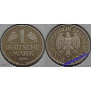 ФРГ 1 марка 1994 год Отметка монетного двора: "J" - Гамбург ФРГ 1 марка 1994 год Отметка монетного двора: "J" - Гамбург