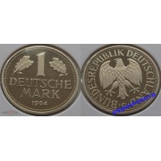 ФРГ 1 марка 1994 год Отметка монетного двора: "G" - Карлсруэ ФРГ 1 марка 1994 год Отметка монетного двора: "G" - Карлсруэ
