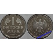 ФРГ 1 марка 1990 год Отметка монетного двора: "D" - Мюнхен ФРГ 1 марка 1990 год Отметка монетного двора: "D" - Мюнхен