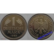 ФРГ 1 марка 1989 год Отметка монетного двора: "J" - Гамбург ФРГ 1 марка 1989 год Отметка монетного двора: "J" - Гамбург