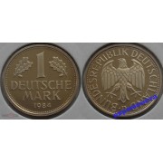 ФРГ 1 марка 1984 год Отметка монетного двора: "D" - Мюнхен ФРГ 1 марка 1984 год Отметка монетного двора: "D" - Мюнхен