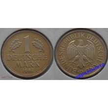 ФРГ 1 марка 1982 год Отметка монетного двора: "D" - Мюнхен