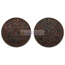 Швеция 2 эре 1949 год. Железо. Король Густав V