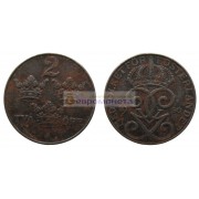 Швеция 2 эре 1950 год. Железо. Король Густав V