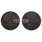 Швеция 2 эре 1950 год. Железо. Король Густав V
