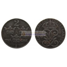 Швеция 2 эре 1950 год. Железо. Король Густав V