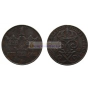 Швеция 1 эре 1947 год. Железо. Король Густав V