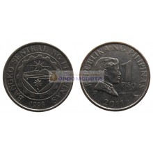 Республика Филиппины 1 песо 2011 год.