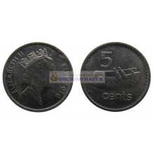 Фиджи 5 центов 2010 год. Королева Елизавета II