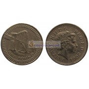 Великобритания 1 фунт 2004 год Мост Форт-Бридж в Шотландии Королева Елизавета II