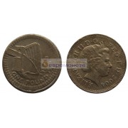 Великобритания 1 фунт 2004 год Мост Форт-Бридж в Шотландии Королева Елизавета II